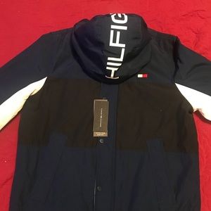 Blue Tommy Hilfiger puffer jacket